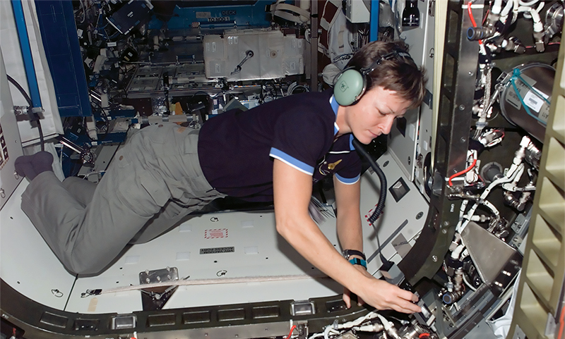 Astronaut Peggy Wilson on the International Space Station