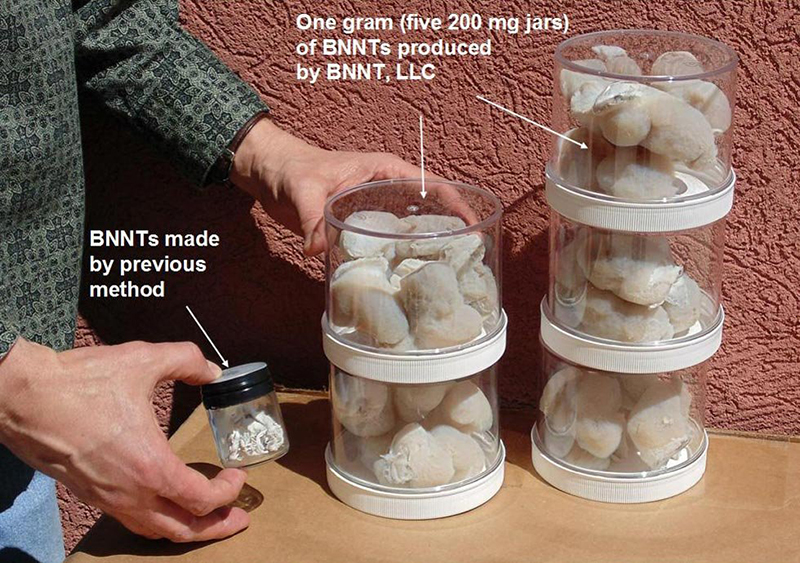 Canisters of boron nitride nanotubes