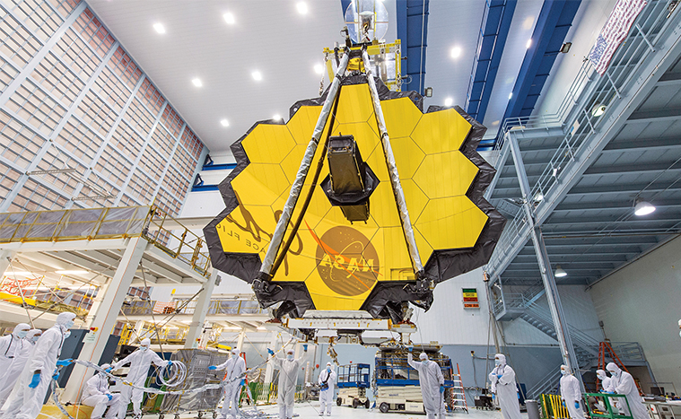 The James Webb Space Telescope in the Goddard Space Center clean room