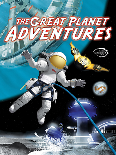 A promotional poster for a digital planetarium show