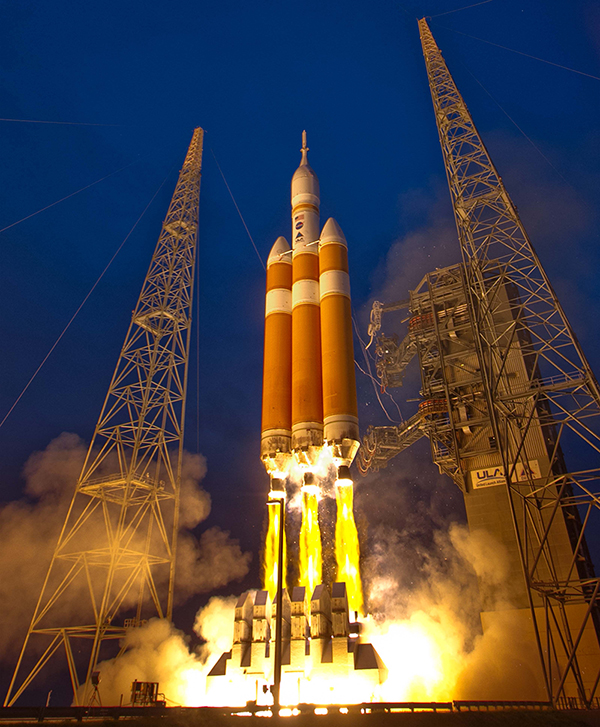 Initial test launch of the Orion capsule