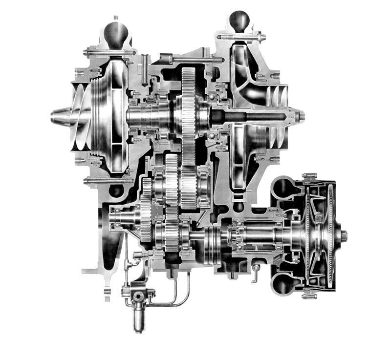 Internal view of a Rocketdyne Mark-3 turbopump