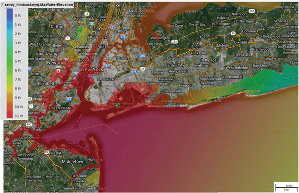 StormWinds data from Hurricane Sandy