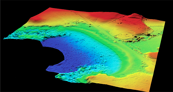 A digital elevation model of Point Lobos in California