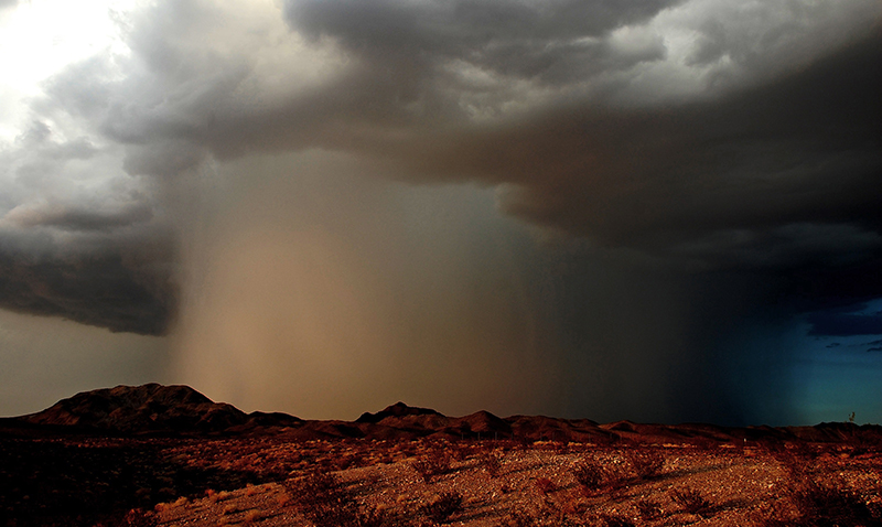 Storm clouds in California