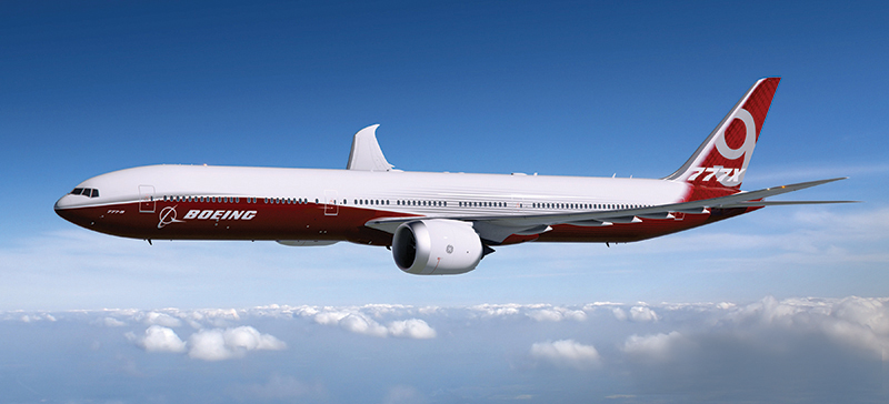 Boeing 777X in flight