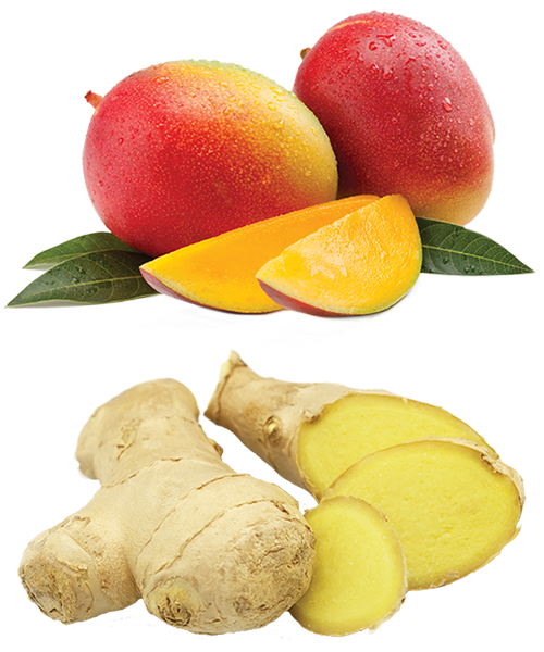 Mangoes and Ginger root