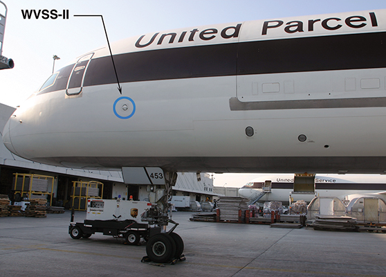 A United Parcel Service plane equipped with the air sampling technology