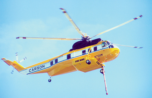 Carson Sikorsky S-61 heavy-lift helicopter in flight