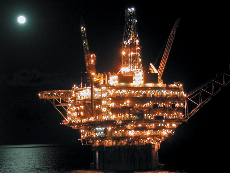 One of the large oil rigs to which the sensor is being applied