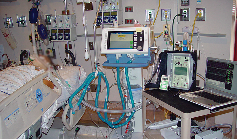 Medical ventilator in a clinical trial