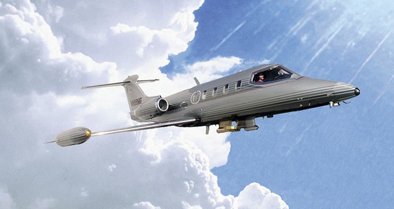 Cloud Particle Imager mounted on the underbelly of a Learjet