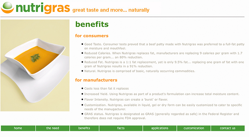 Nutrigras benefits screen shot