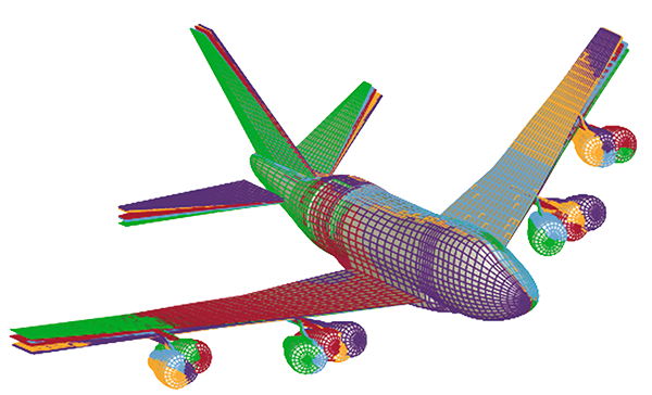 Computer model of aircraft