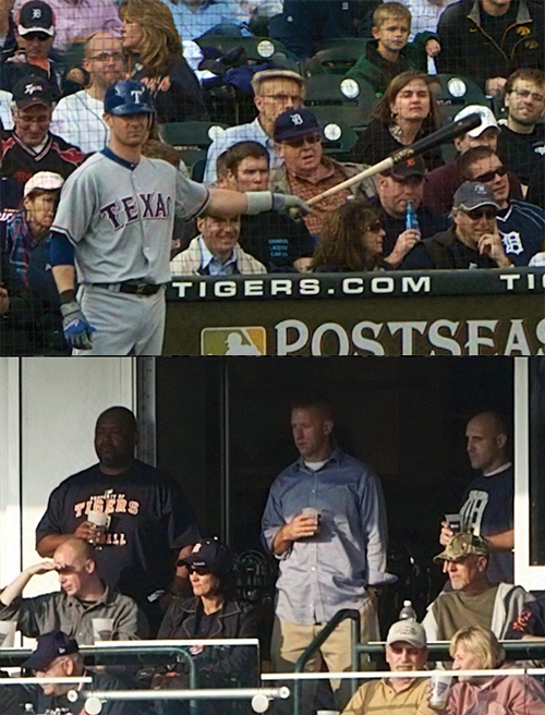 Close ups at Detroit Tigers baseball game