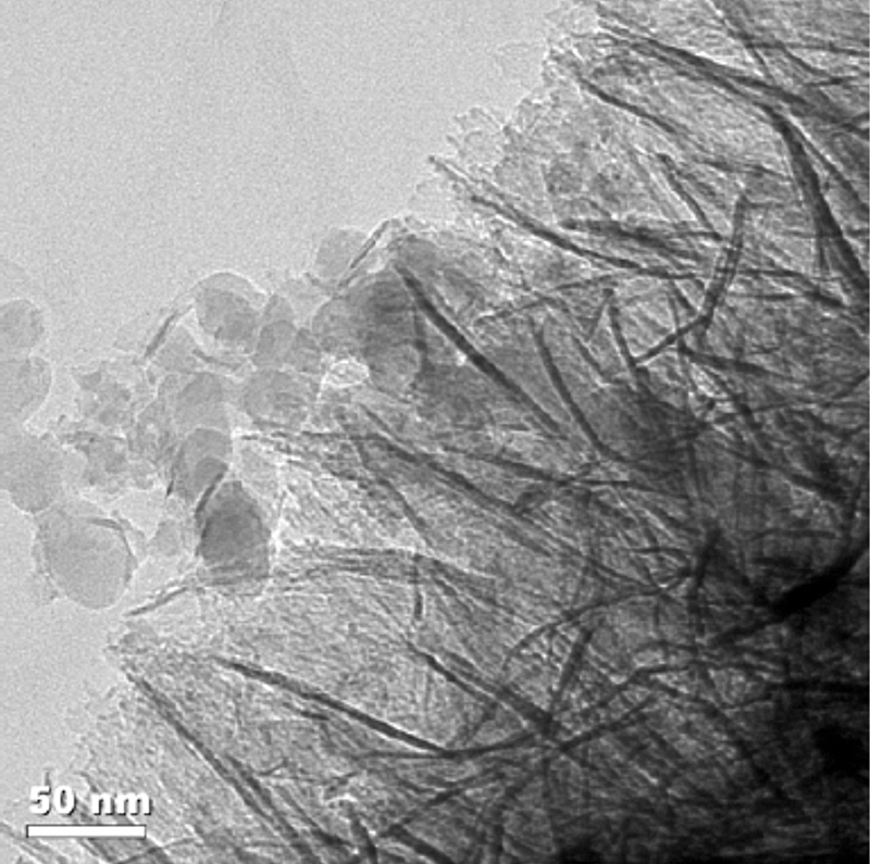 NanoCeram water filter’s nanoalumina fibers