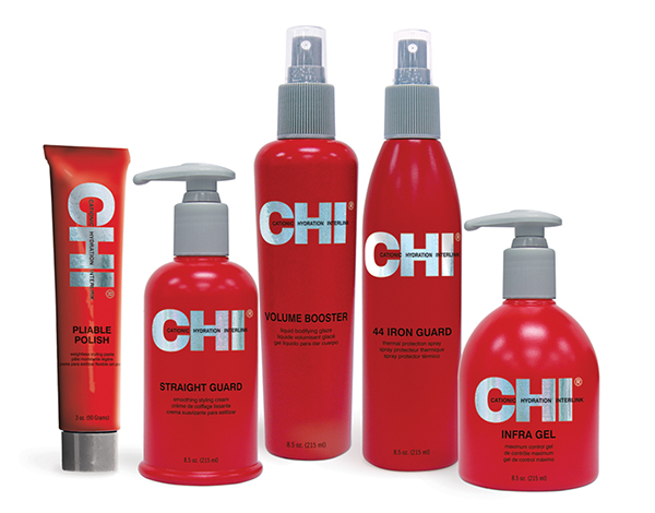 Liquid products for use with hairstyling irons