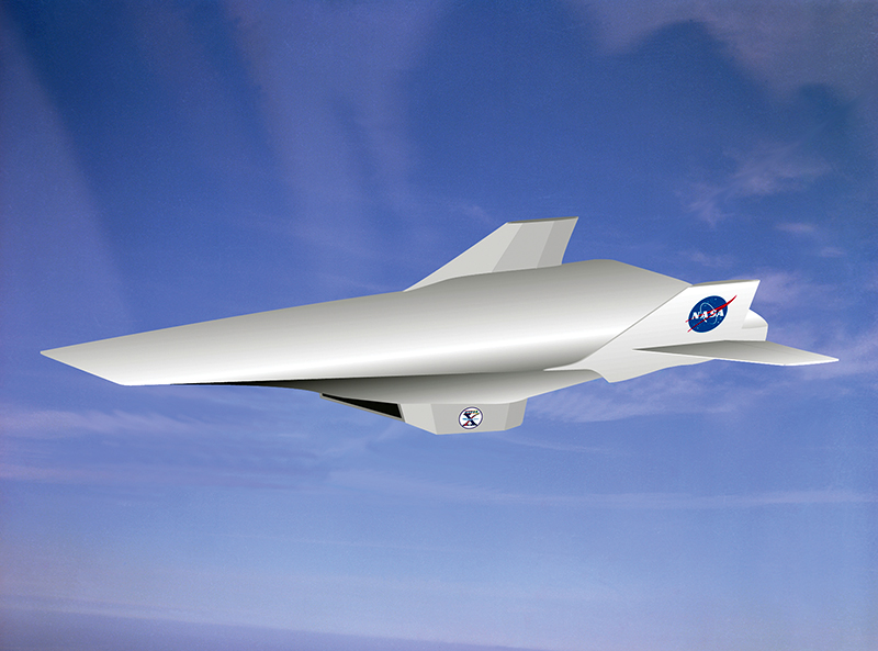 An artist’s concept of an X-43A hypersonic aircraft