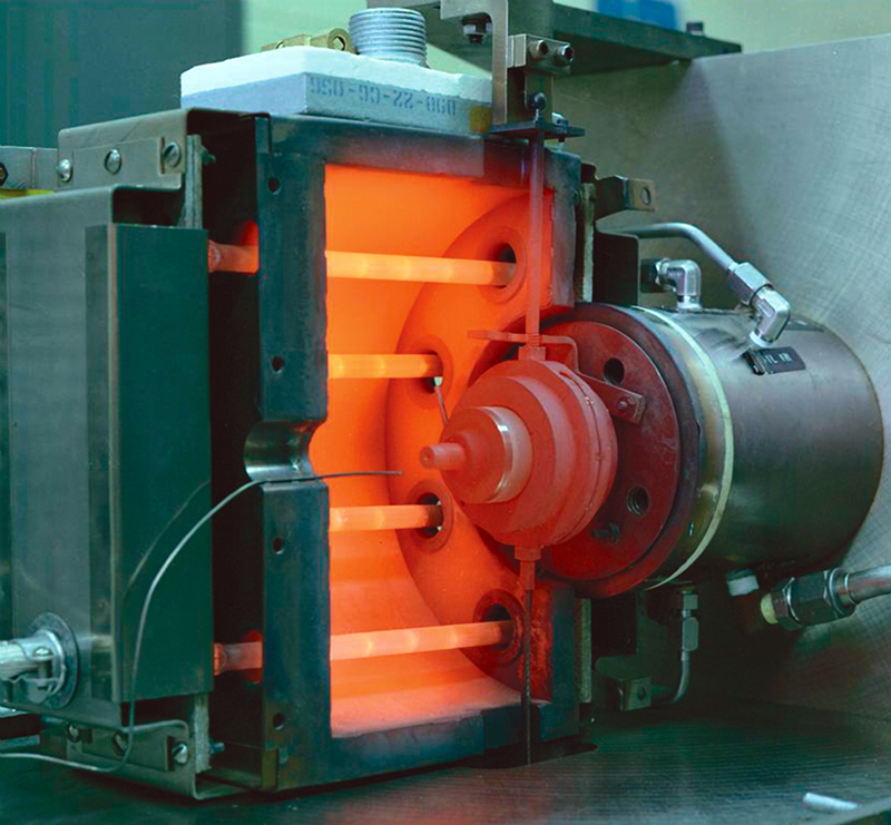 This red-hot machine tests bearing materials