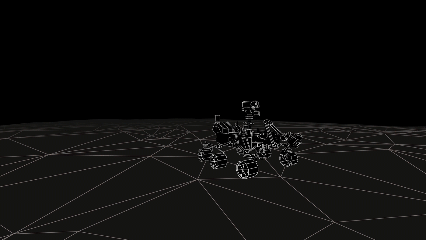 GIF of Curiosity Rover on Mars