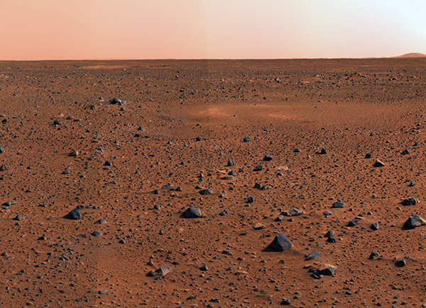 Martian landscape,