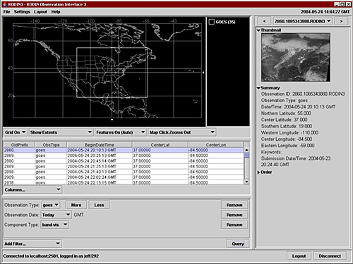 Screen shot of RODIN software