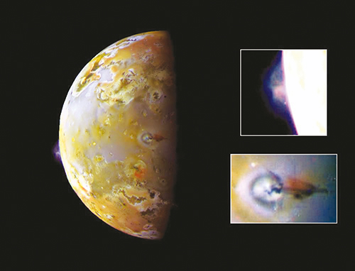 Composite photograph of Jupiter’s moon, Io