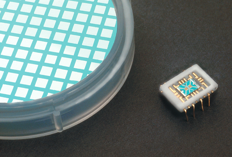 A hydrogen sensor that fits on a wafer chip.