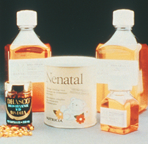 Various containers of Nenatal products, including Nenatal capsule supplements