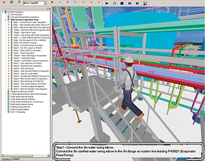 OpSim screen shot of a virtual environment