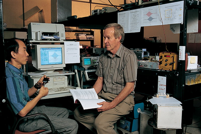 Graduate student Han-Sun Choi (left) and Dr. Henry Taylor of Texas A&M University