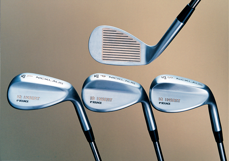 A line of golf clubs with shape memory metal