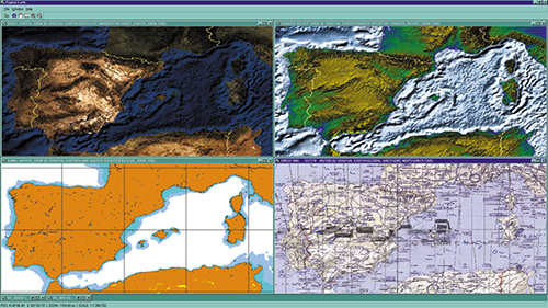 Maps displayed side by side with Position Integrity software