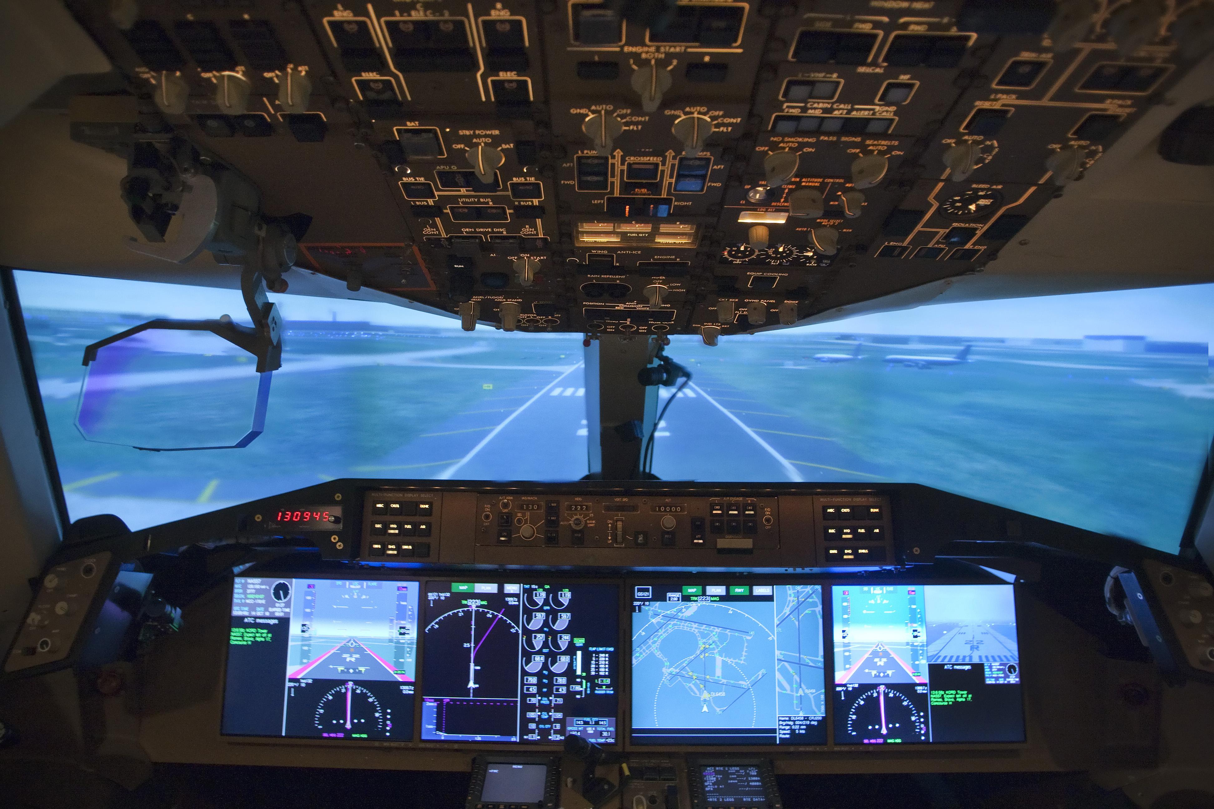 pilot's view of cockpit