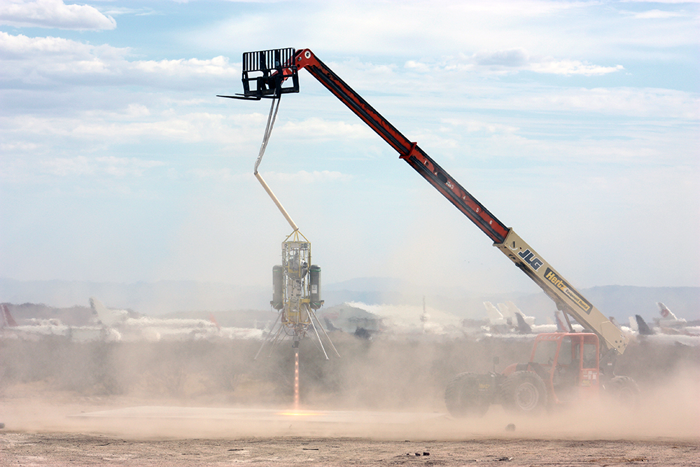 Tethered test flight of Xodiac