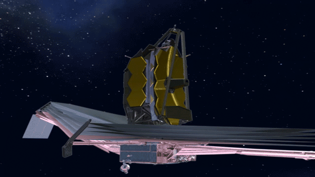 Animation of the James Webb Space Telescope