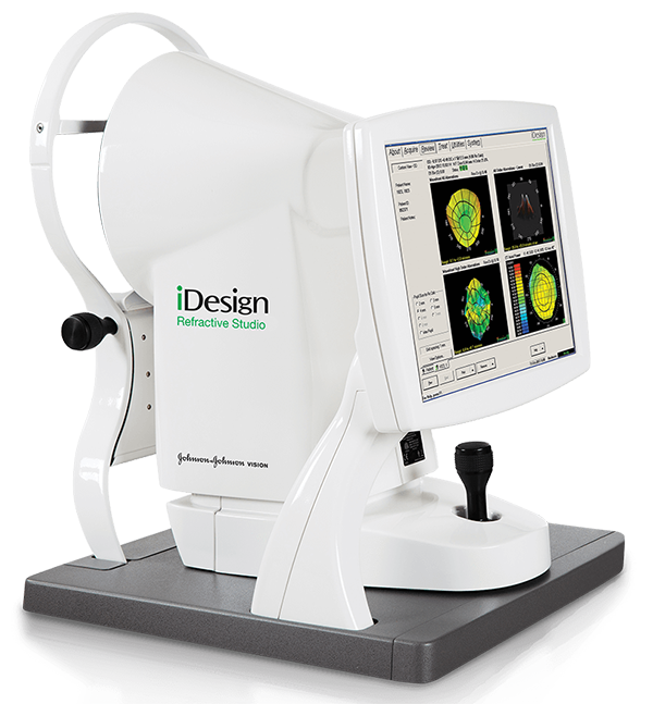 Johnson & Johnson’s iDesign Refractive Studio, pictured here, takes precise eye measurements that map visual pathways and cornea curvature to help doctors diagnose and plan treatment for eye issues. Credit: Johnson & Johnson Vision 