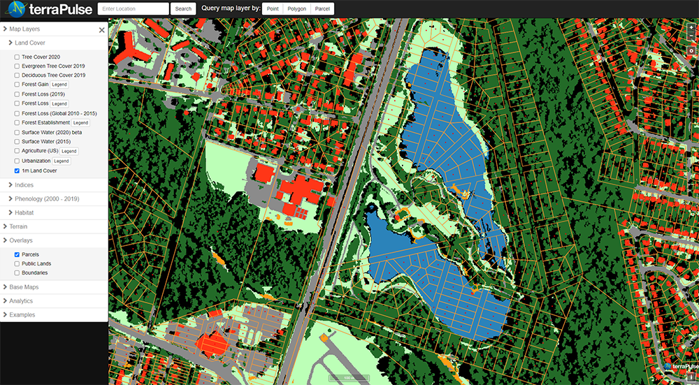 terraPulse screen shot of Lake Artemesia subdivision in Maryland