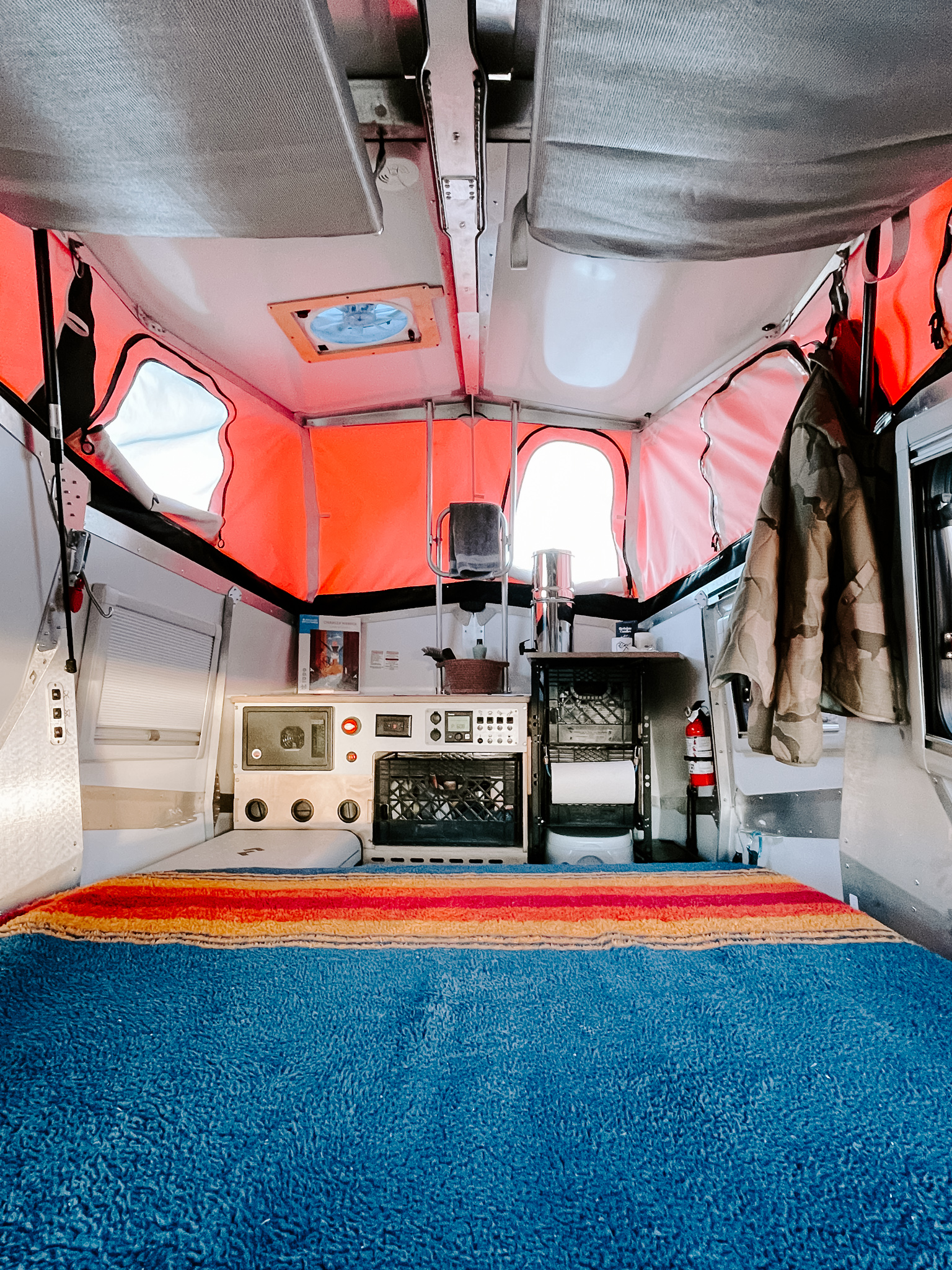 Inside of a Taxa camper