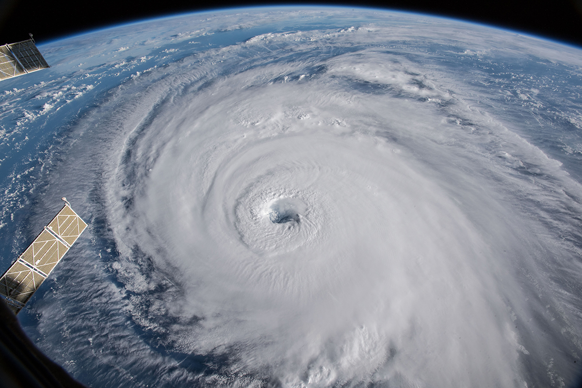 Hurricane Florence of 2018, seen from the International Space Station