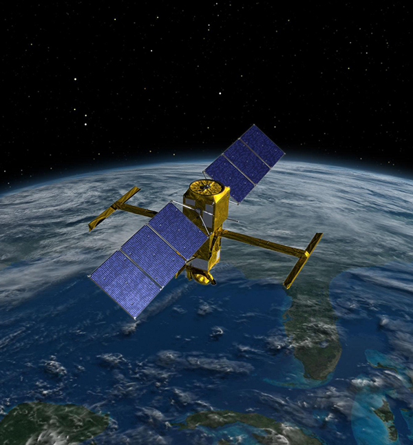 Artist's rendering of the Surface Water and Ocean Topography (SWOT) satellite