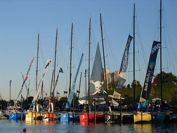 Round-the-world yacht racers docked in Baltimore, Maryland