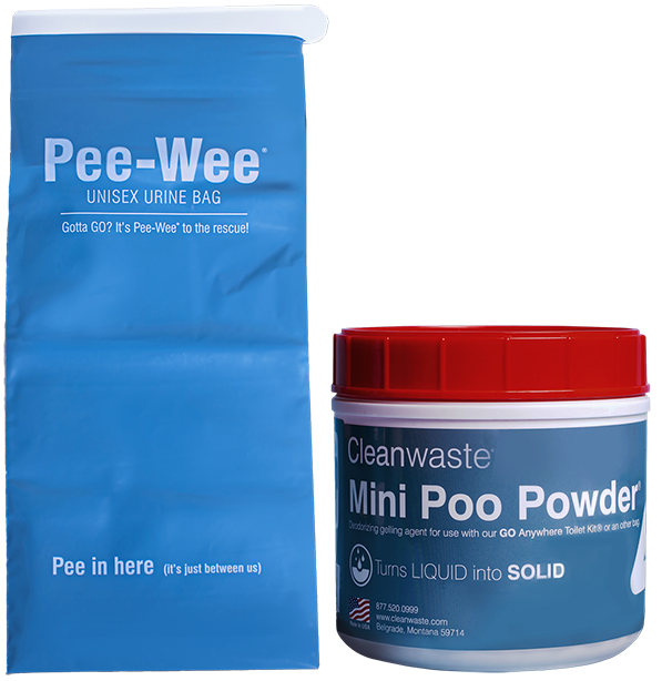 Cleanwaste products Poo Powder and Pee Wee 