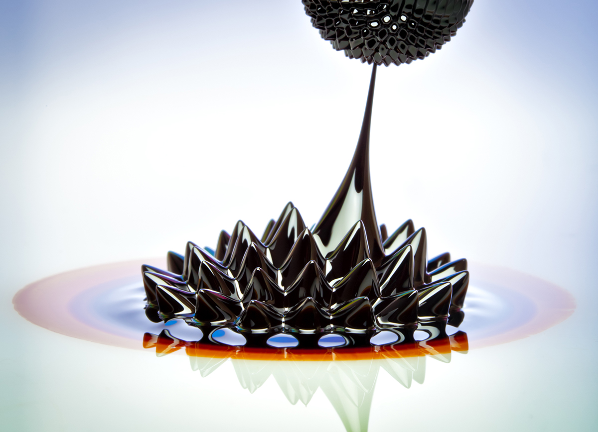 Ferrofluids, liquids infused with magnetic properties that activate under certain conditions