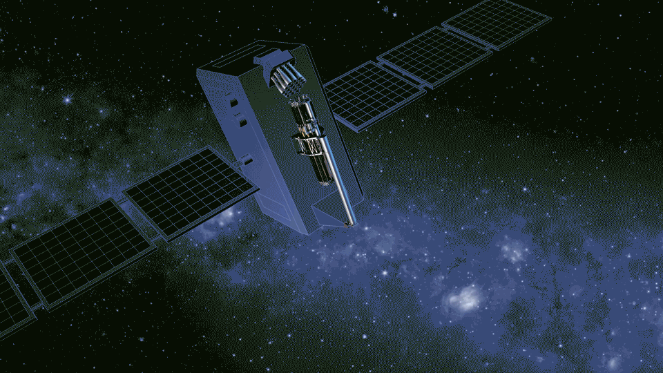 Tendeg’s Perimeter Truss Reflector depicted unfurling in space