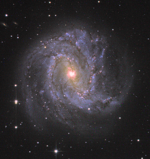 A calibration image of the m83 galaxy, taken from a high-altitude balloon