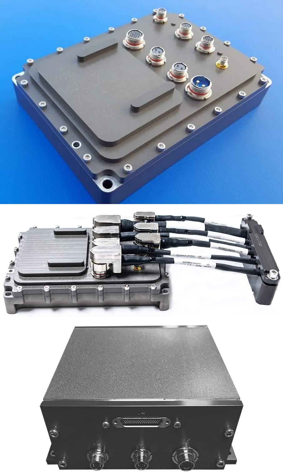 AFTU hardware tested by NASA’s Flight Opportunities program (top) Sagrad smaller cheaper AFTU (center) and the new Integrated AFTU (bottom)