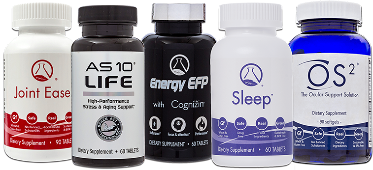 Several of Nugevity’s supplements, such as AS 10 Life and OS2 Ocular Support Solution