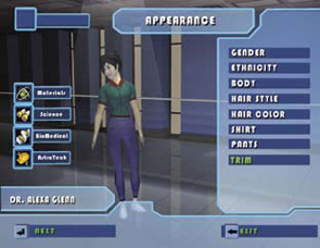 The video game lets the player customize the attributes of the game’s astronauts