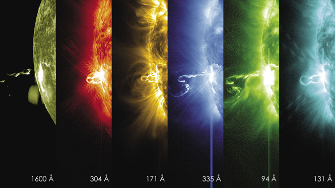 sun in ultraviolet light